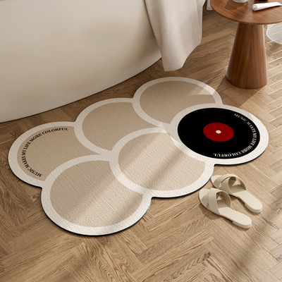 简约浴室地垫异形矽藻泥吸水速干 干脚垫厕所淋浴房门口防滑防摔