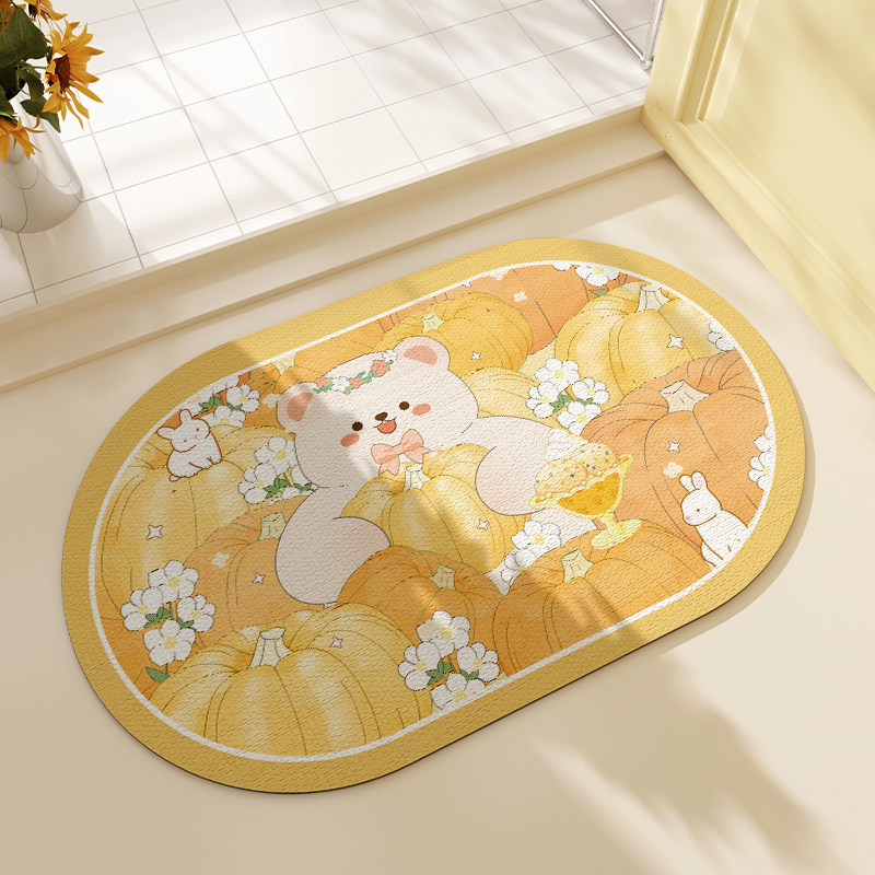 浴室专用地垫卫生间门口防滑强吸水软垫子硅藻泥易清洗耐脏踩脚垫