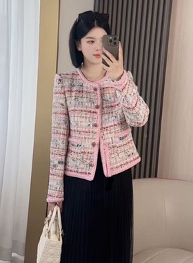 MSSY美舒尚衣小香风气质针织短款时尚编织格子60094