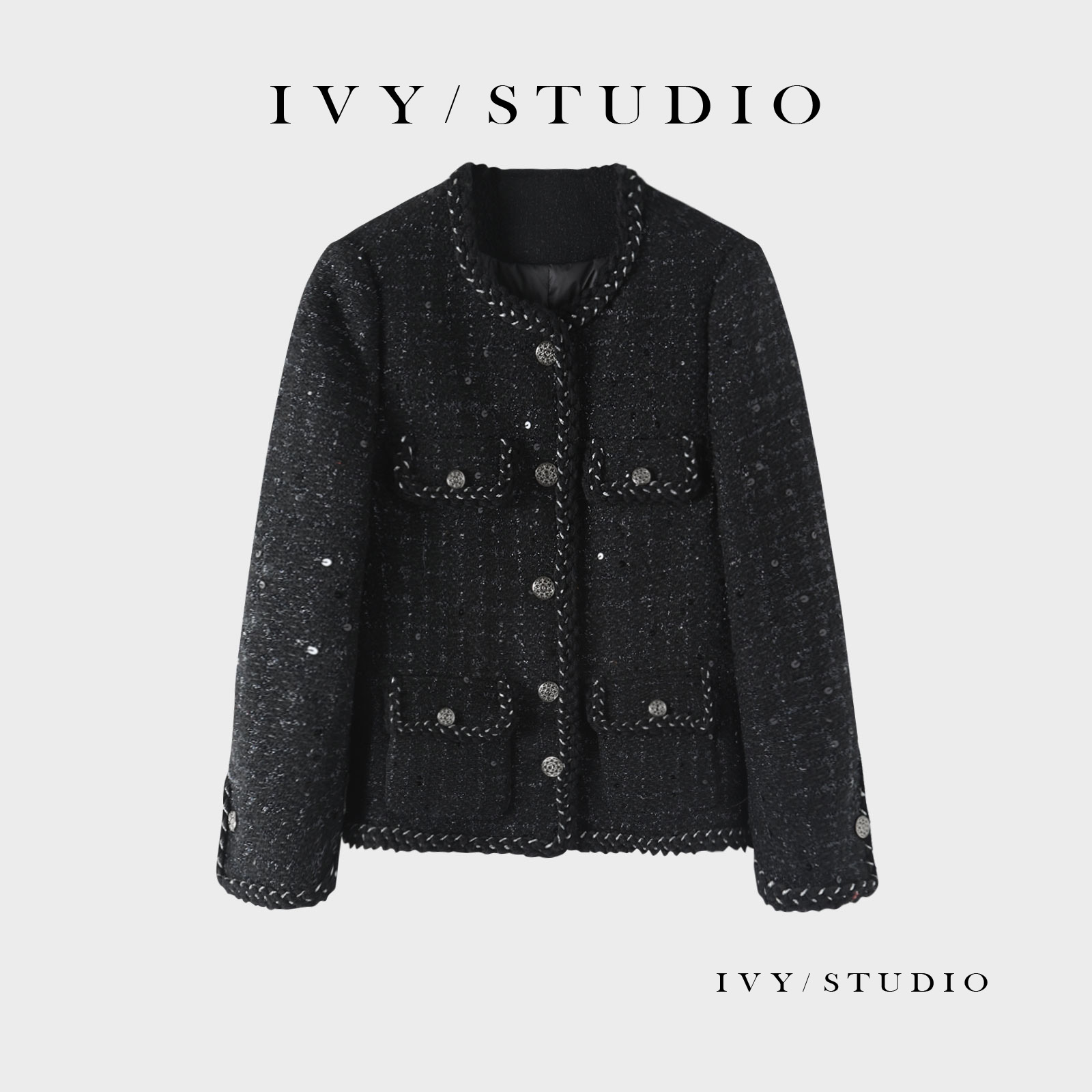 【艾薇严选】鹅绒服外套秋冬新款加厚小香风羽绒服女外套28266