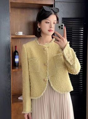 【柠檬黄】MSSY美舒尚衣上衣小香风短款时尚短外套春夏长袖83033