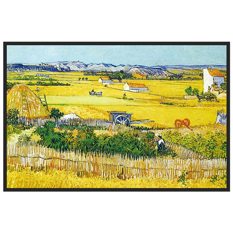梵高世界名画横版装饰画卧室客厅沙发背景墙壁画挂画餐厅油画网红