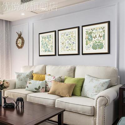 网红现代式客厅背美饰墙装画餐厅入口过壁道画简约美观可达豪华卧