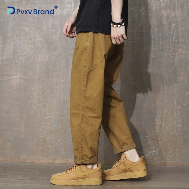 26春秋款全棉直筒休闲裤男九分裤工装裤大码微锥形潮男裤宽松裤子