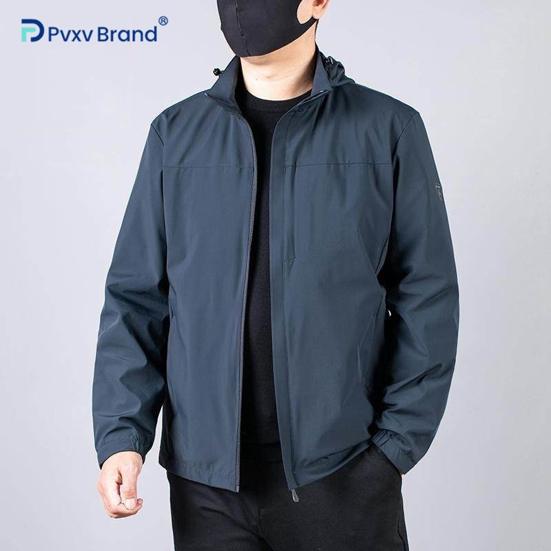 夹克外套男2026春季新款薄款透气大码宽松外套加大弹力风衣男