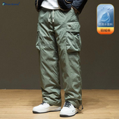 男 冬季 羽绒裤 工装 宽松大码 男士 时尚 伞兵裤 新款 户外防泼水保暖工装