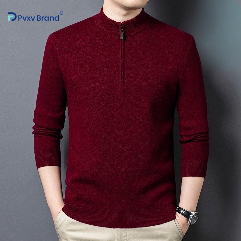 羊毛衫男100%纯羊毛老钱风针织衫