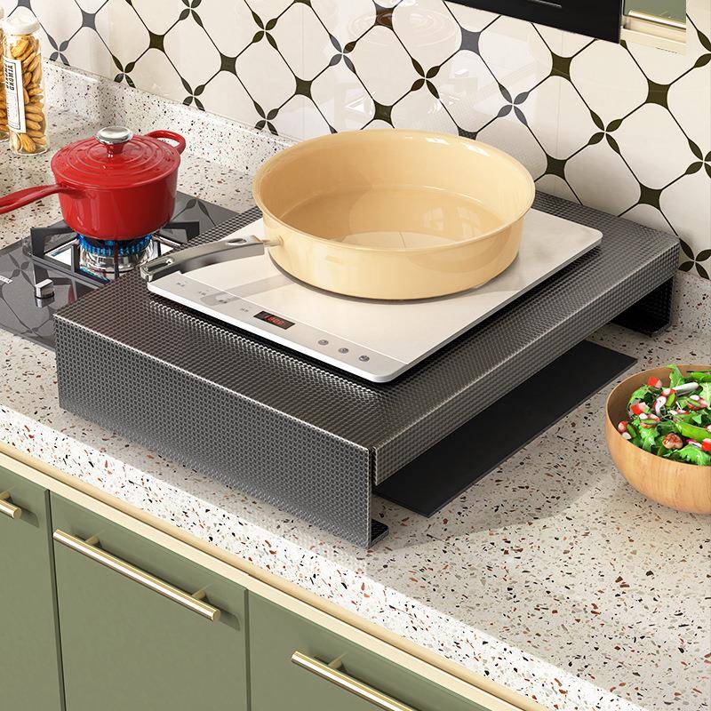 燃气灶盖板罩家用厨房煤气灶遮挡板台面放锅备菜置物架电磁炉支架