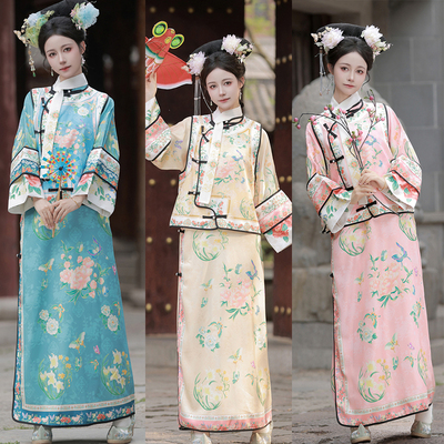 清朝旗装汉服女格格服古装小宫装