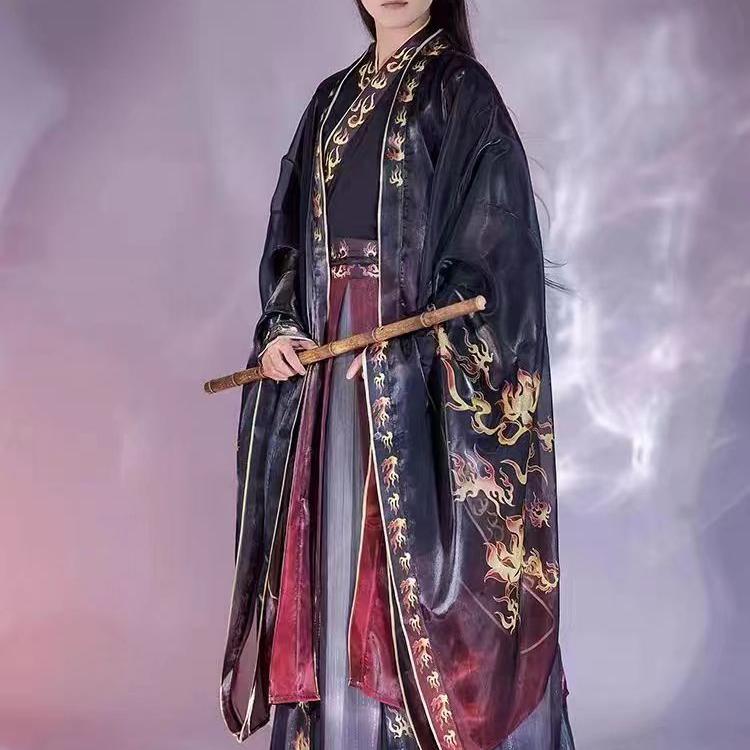汉服男晋制婚礼伴郎表演服