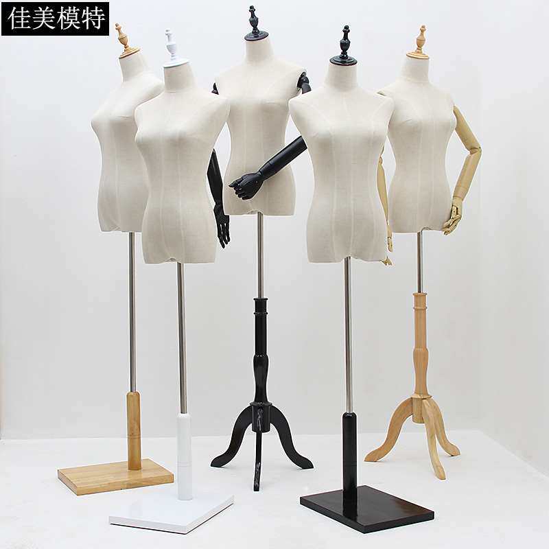 模特道具女拍摄展架摄影人台衣架服装店亮白展示台模型人体人形女