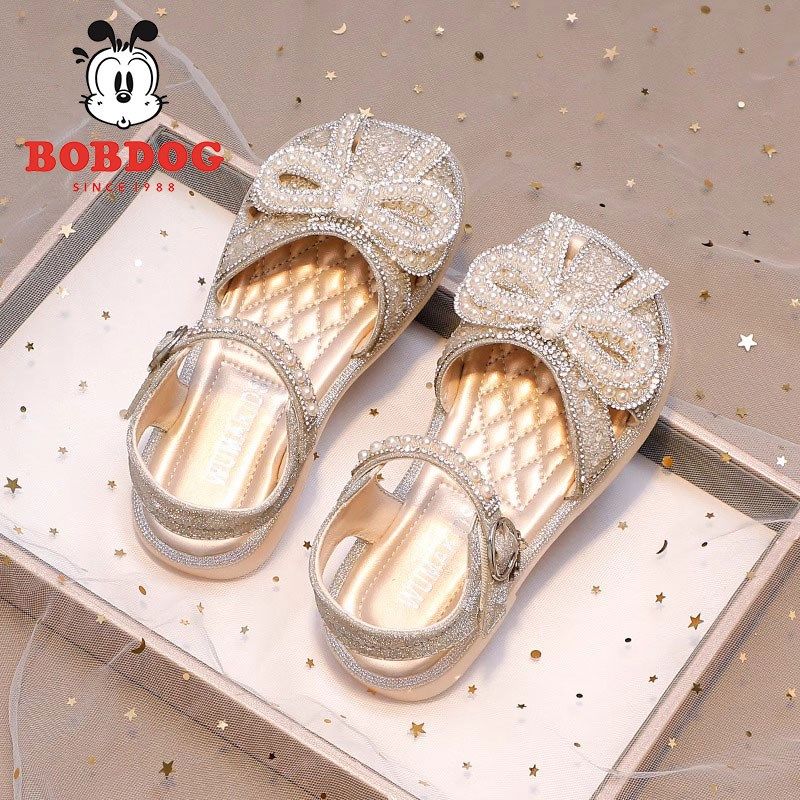 真皮女童鞋儿童公主包头凉鞋2024夏季新款宝宝女孩软底水晶沙滩鞋,童鞋/婴儿鞋/亲子鞋,水晶/水钻鞋,淘宝优惠券,粉丝福利购,淘宝优惠卷