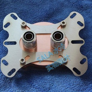 全铜CPU水冷头电脑散热器大尺寸加厚底座波纹水道60*60多平台适用