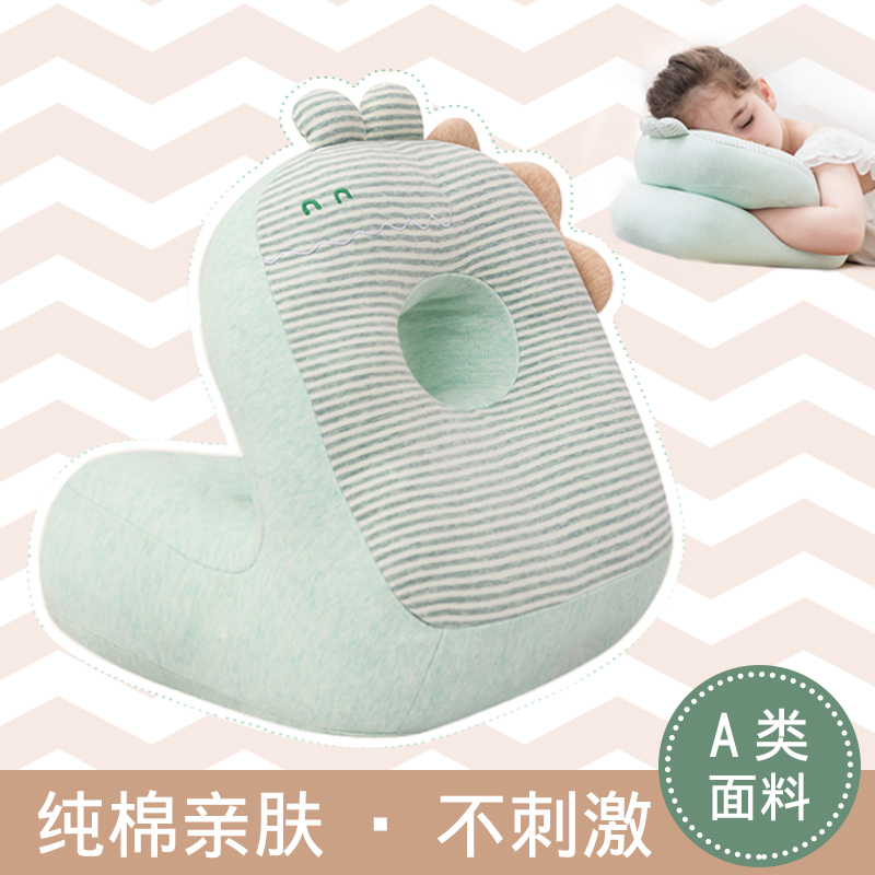 纯棉恐龙午睡枕趴睡枕小学生儿童趴枕桌上成人Q办公室午睡神器夏