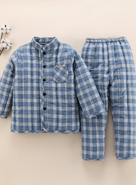 儿童手工棉衣套装男n童女童冬季加厚棉袄棉裤宝宝棉花棉服两件套