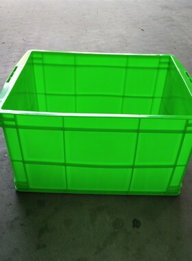 蓝色PE料周f转箱 无毒养殖箱500-300整理周转筐 仓库仓储箱