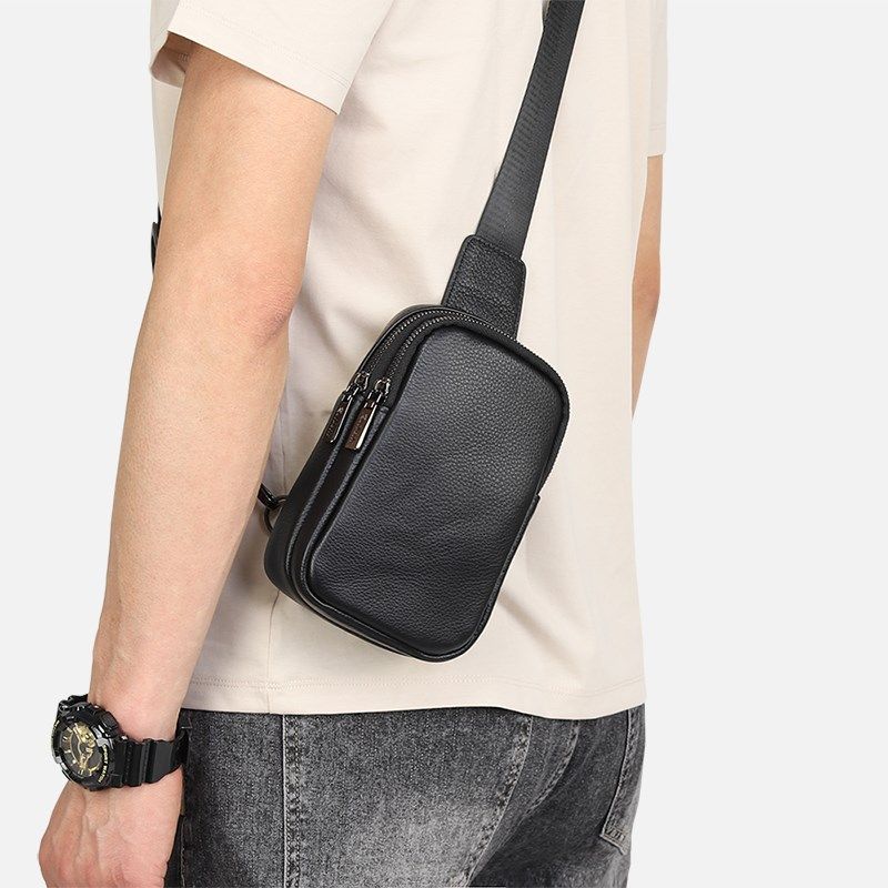 真皮胸包男新款迷你男士包包潮牌小背包头层软牛皮斜挎包男手机包,箱包皮具/热销女包/男包,胸包,淘宝优惠券,粉丝福利购,淘宝优惠卷