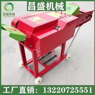 铡草机家用220V养殖牛羊干C湿两用揉丝机玉米秸秆大型粉碎机 卧式