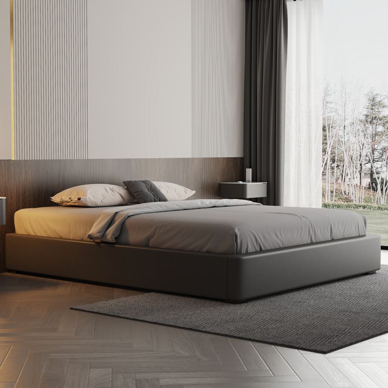 无床头床架酒店电动智能床垫床架子实木高箱储物无靠背床2米x2米2