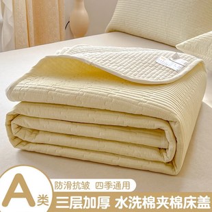 a类母婴级全棉纯棉床盖单件2025新款四季通用榻榻米床单三件套冬