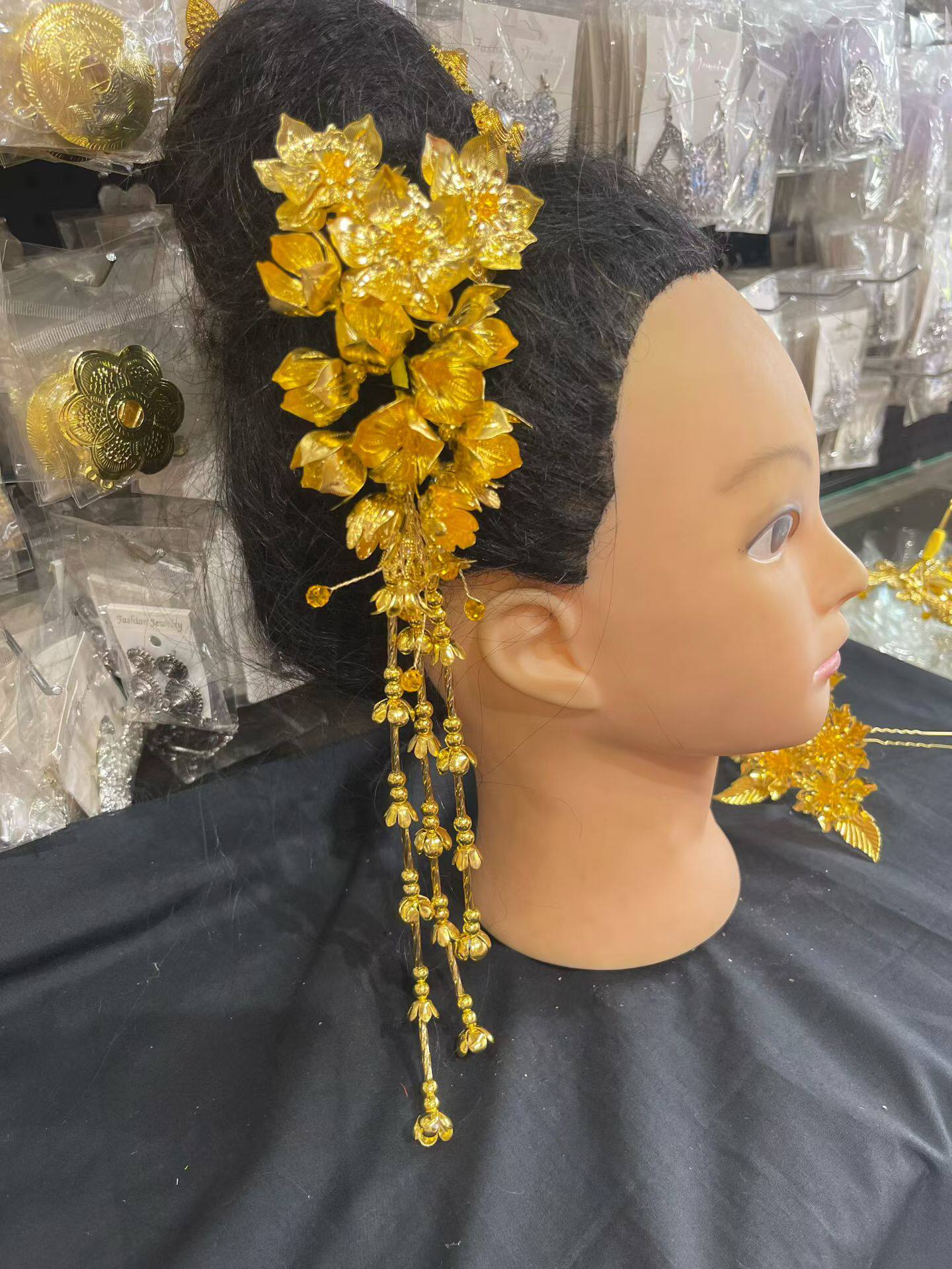 傣族头花金属手工制作泰国东南亚摄影拍照舞蹈表演新娘妆服饰搭配