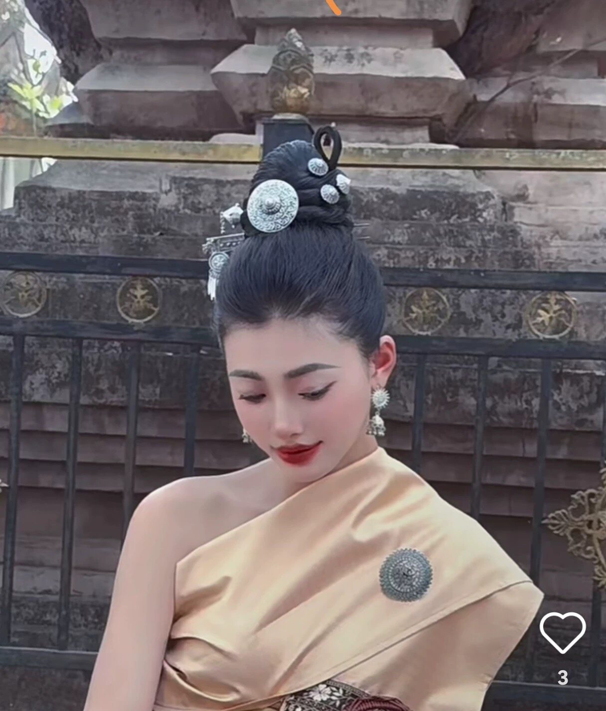 云南傣族假发包黑色自然色棕色成人款摄影服装配饰品舞蹈丸子头