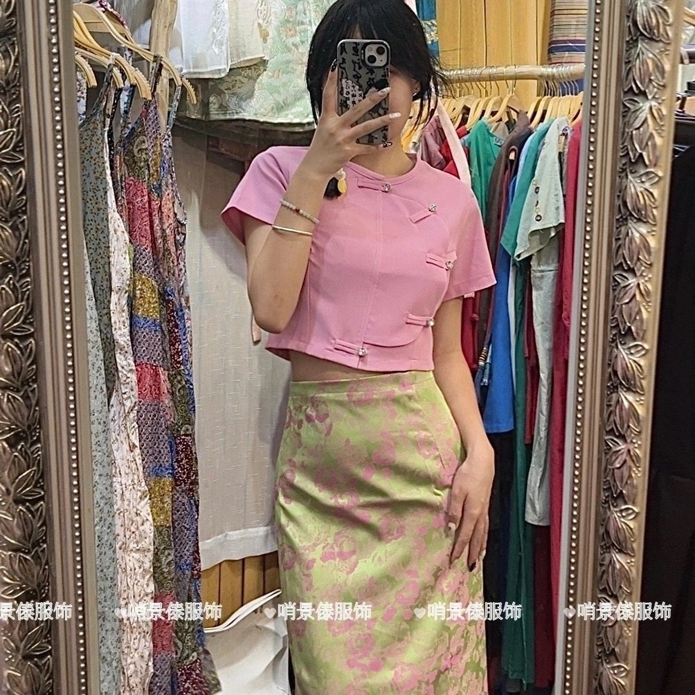 云南傣族服装女款2025新款民族风舞蹈演出服舞台表演服高腰新中式