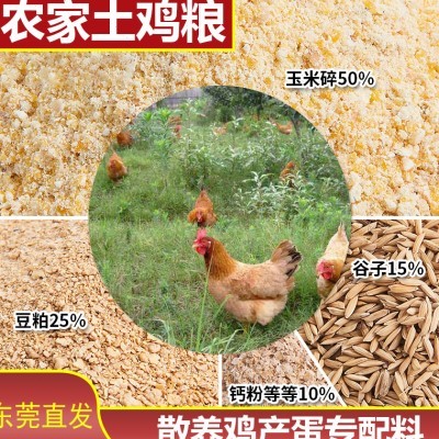 玉米碎麦麸豆粕稻谷母鸡农家散养鸭鹅禽混合饲料养殖场用纯粮
