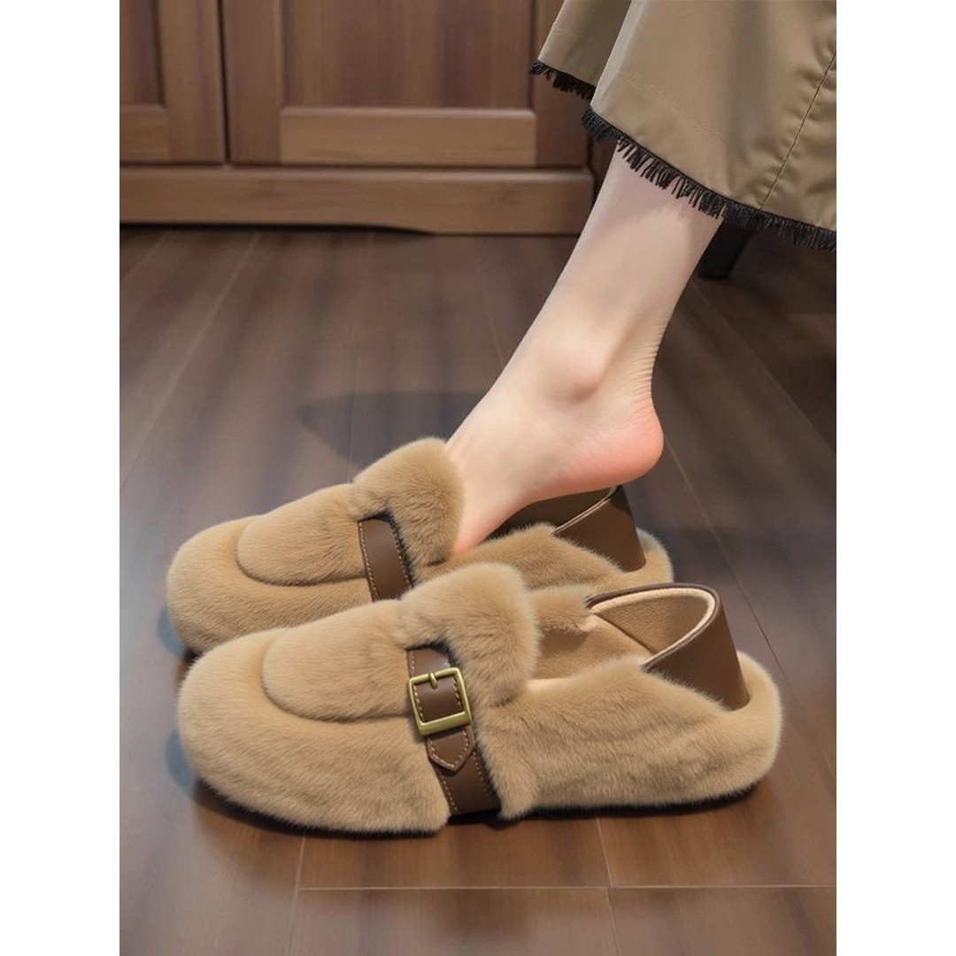 加绒小香风水貂绒毛毛鞋女冬季外穿欧货雪地靴软底豆豆棉鞋保暖,女鞋,乐福鞋（豆豆鞋）,淘宝优惠券,粉丝福利购,淘宝优惠卷