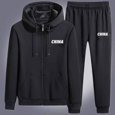 2023春秋男装加绒外套长裤保暖冬