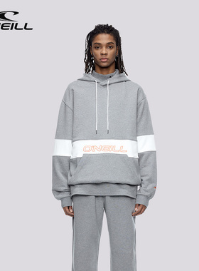 ONEILL卫衣男女同款连帽套头拼色春季美式潮牌长袖运动休闲卫衣