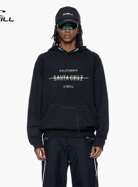 ONEILL男士连帽套头卫衣潮春季美式高街百搭黑色长袖运动卫衣新款