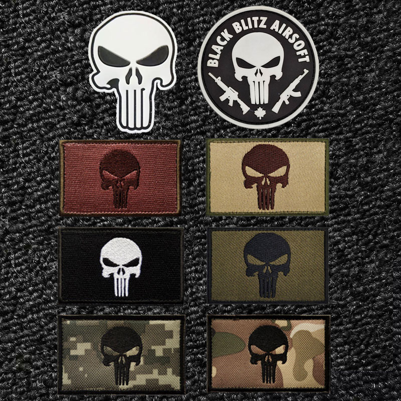 刺绣魔术贴章惩罚者战术士气徽章