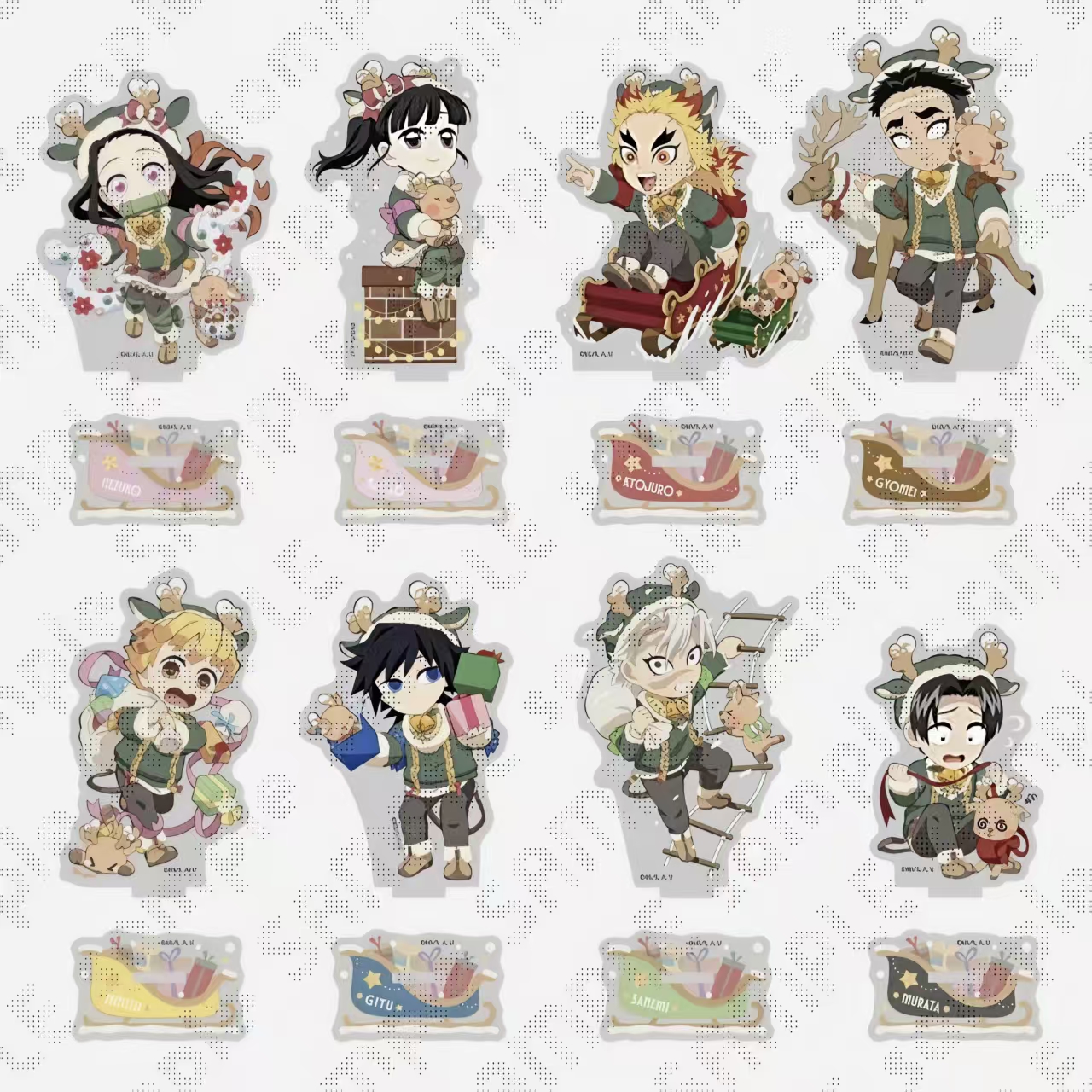 日谷鬼灭之刃圣诞节系列Q版立牌