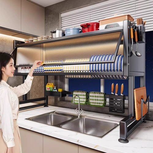 厨房水槽置物架洗碗槽水池防尘