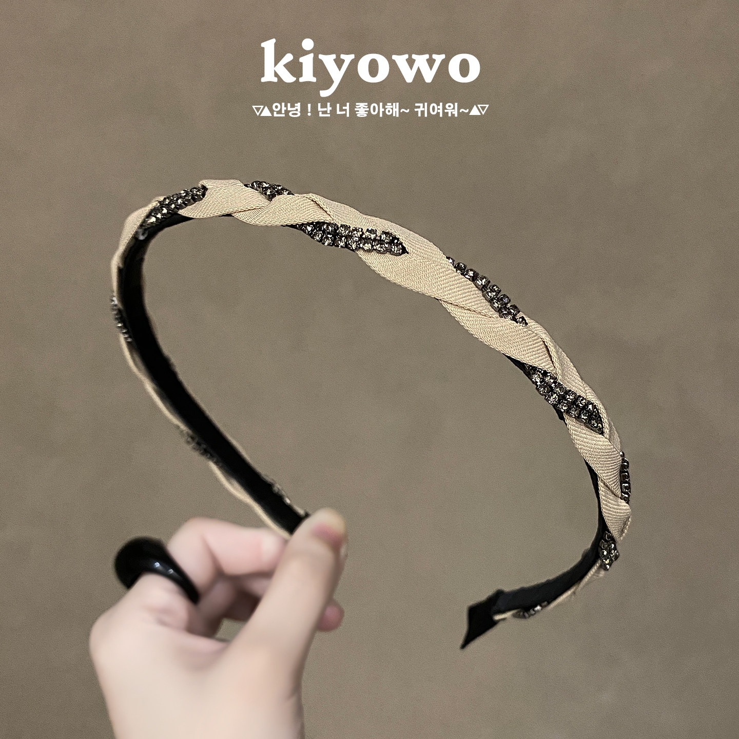 气质麻花水钻发箍女2026新款高级感洋气时尚发卡日常外戴洗脸头箍