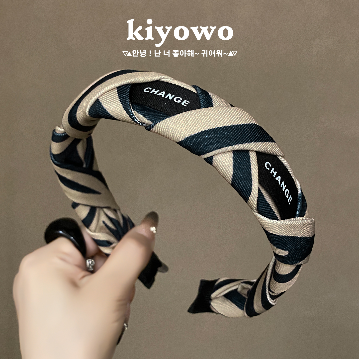 条纹字母发箍女新款洗脸发卡头箍