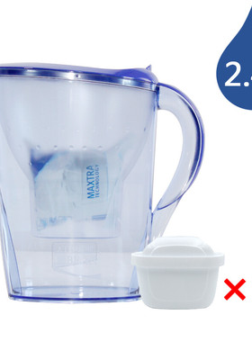 滤水壶M系列2.4L过滤水壶净水壶彩色版(紫色-1壶1芯)M2.4L