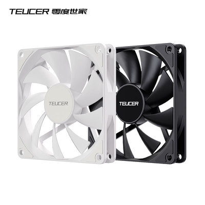 TEUCER 9015薄扇台式电脑机箱9cm风扇黑色9015温控静音CPU散热器