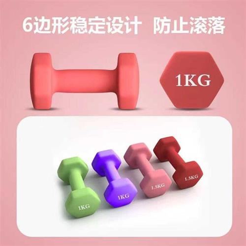 瑜生哑铃女士健身家用器材瑜伽练臂肌小哑铃力量训练纯铁套装组合