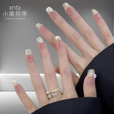 【显白天花板】花朵纯手工穿戴甲