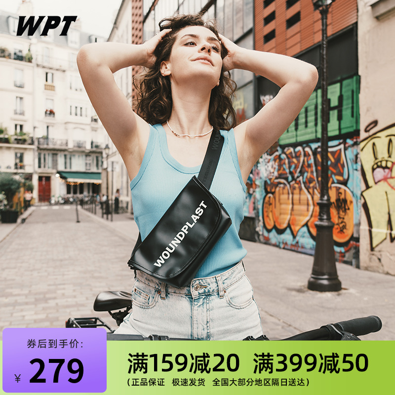 WPT斜挎包女胸包2023新潮搭休闲运动邮差包小单肩包男骑行腰包包