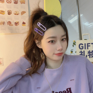 工厂价3个装基础发饰头饰镂空椭圆渐变边夹少女心糖果色发夹鸭嘴