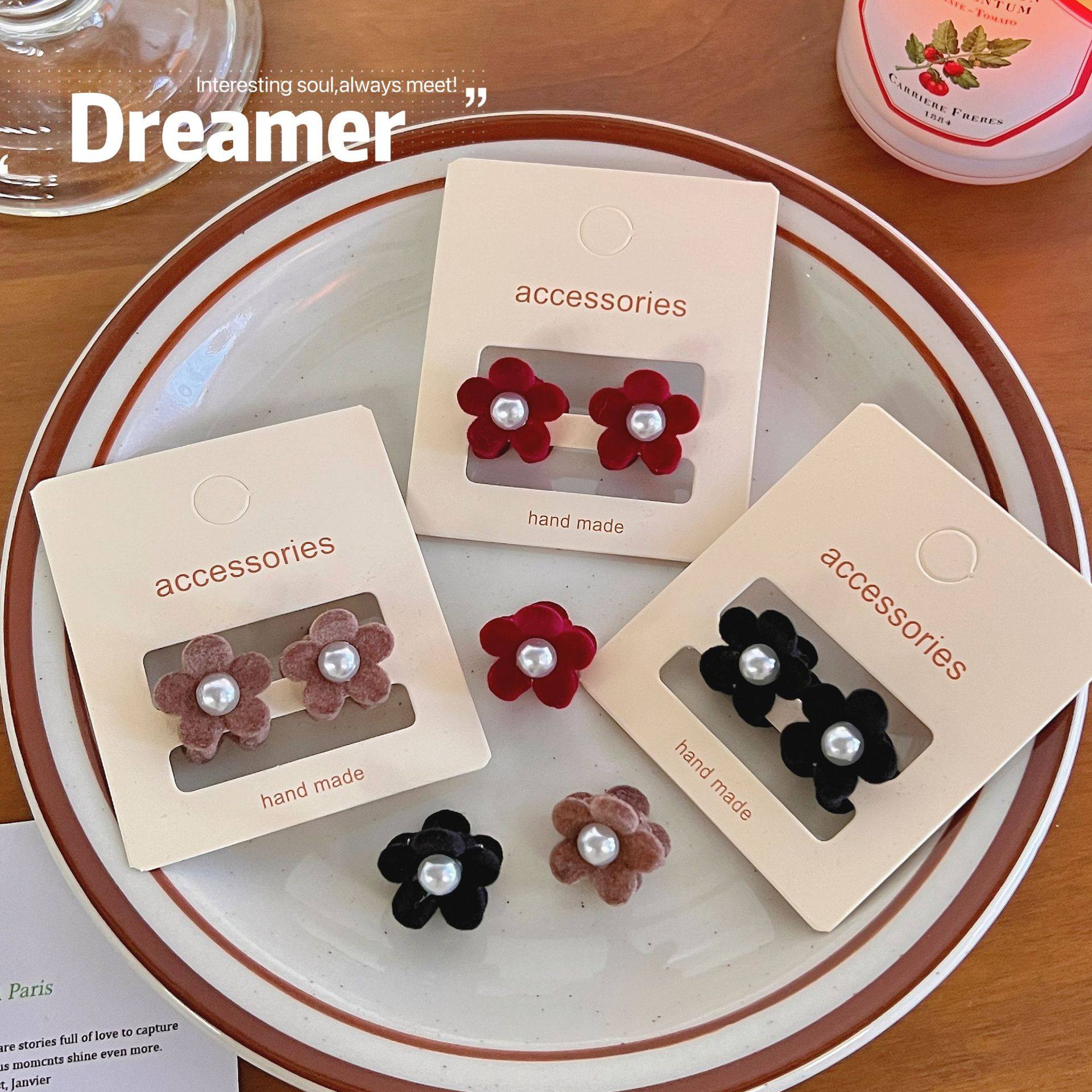 抓夹迷你小号发抓刘海夹百搭公主头发卡边夹发爪发饰创意新年丝绒