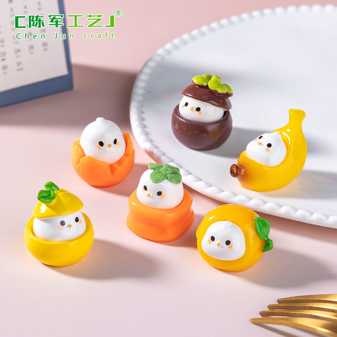 萌粒摆件装饰品挂小鸡微景观桌面