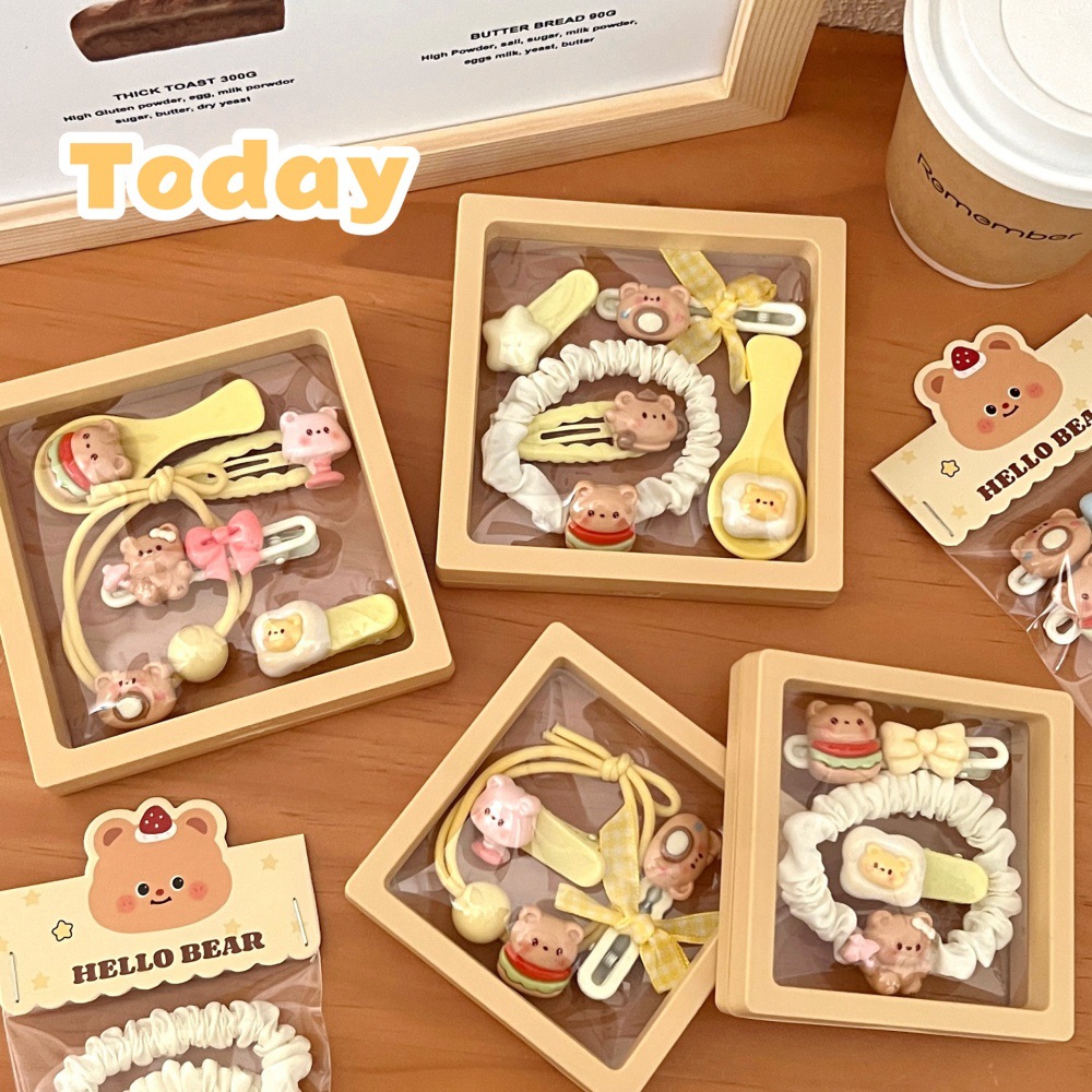 组合少女甜美碎发刘海夹高弹力发