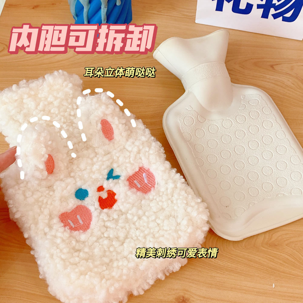 创意热水袋敷肚子注水卡通暖水袋暖肚子可爱大号姨妈热敷灌水式暖