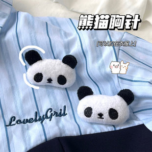 工厂价新中式发饰可爱熊猫发夹软萌发圈皮筋扎头发时尚头绳饰品in