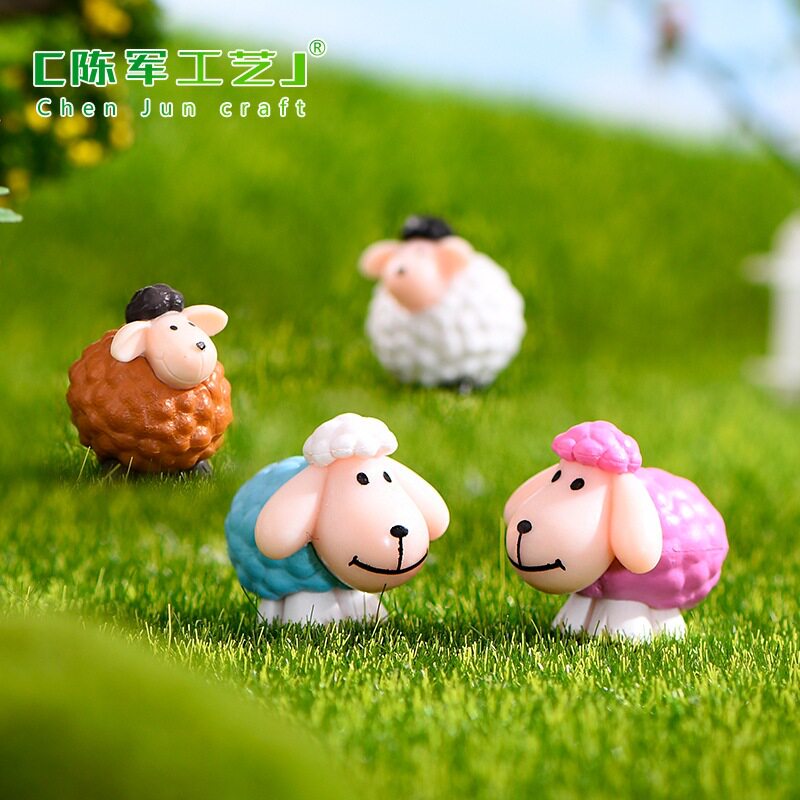 件迷你可爱苔藓羊公仔材料长耳朵