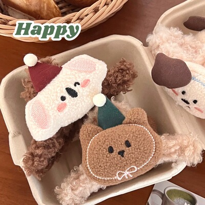 公仔抓夹少女盘发后脑勺夹甜美发